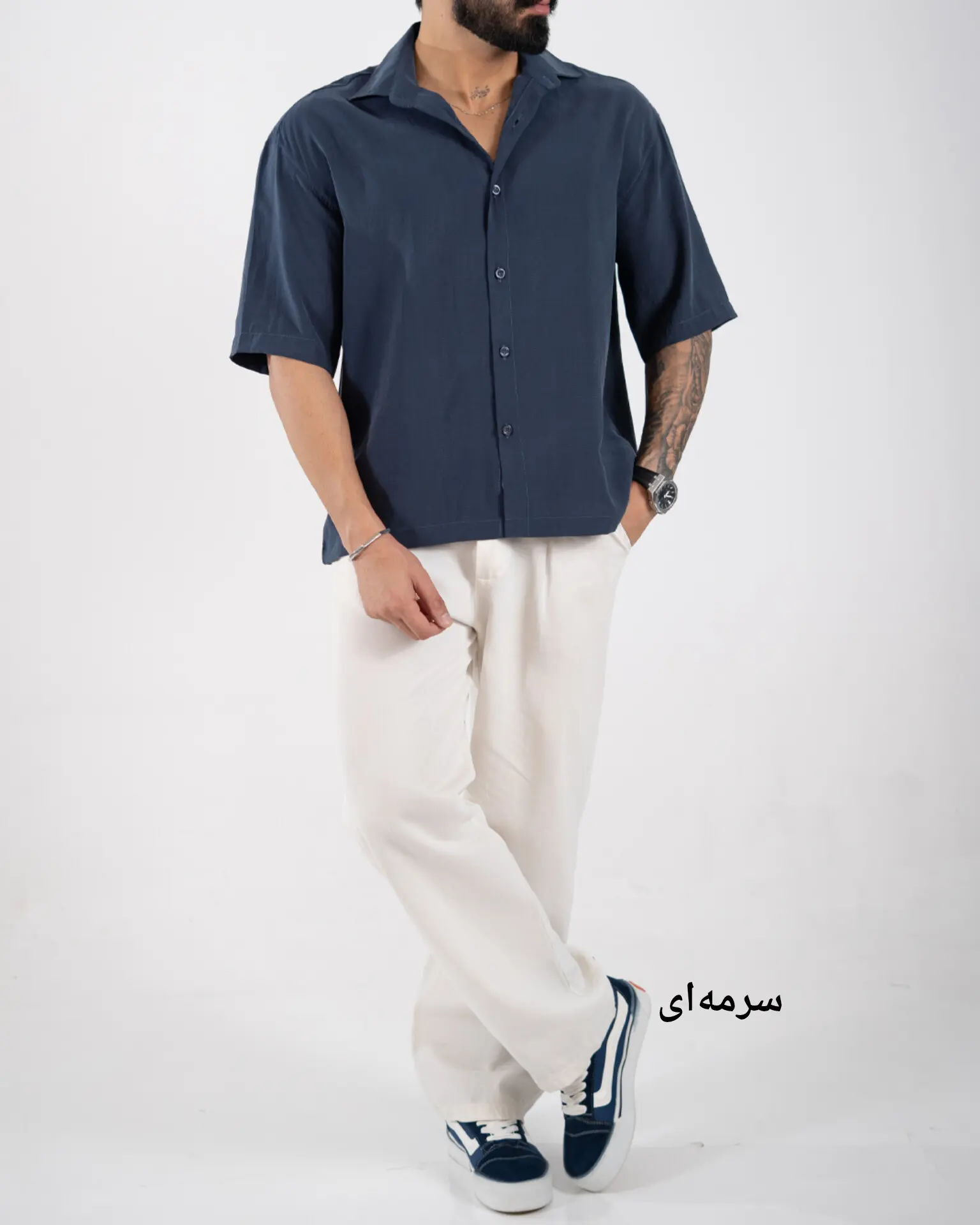 پیراهن مودال راه راه-کد5266